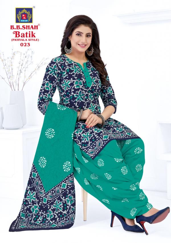 B.B Shah Batik Vol-1Cotton Designer Exclusive Ready made suit